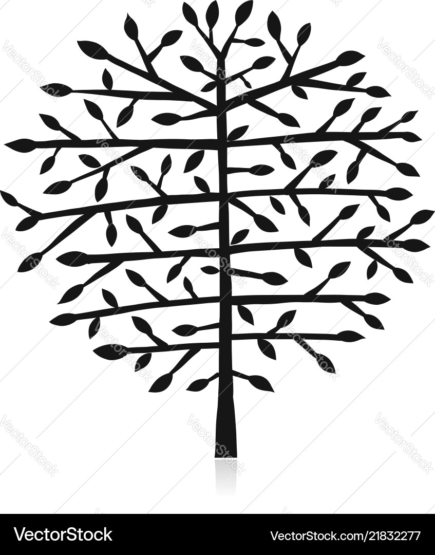 Art tree for your design Art tree for your design vector image