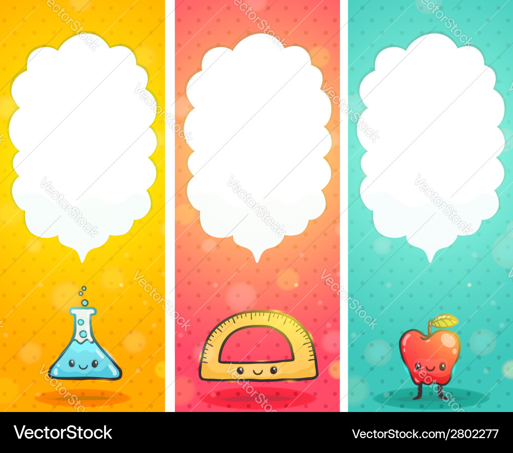 Back to School Cartoon Characters Vector Image