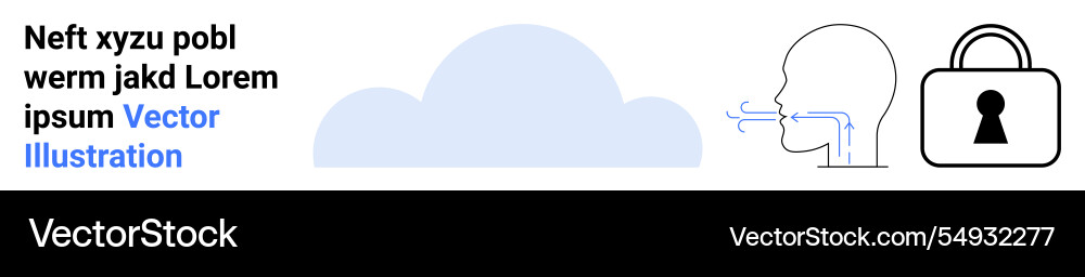 Cloud computing security concept showing Cloud computing security concept showing vector image