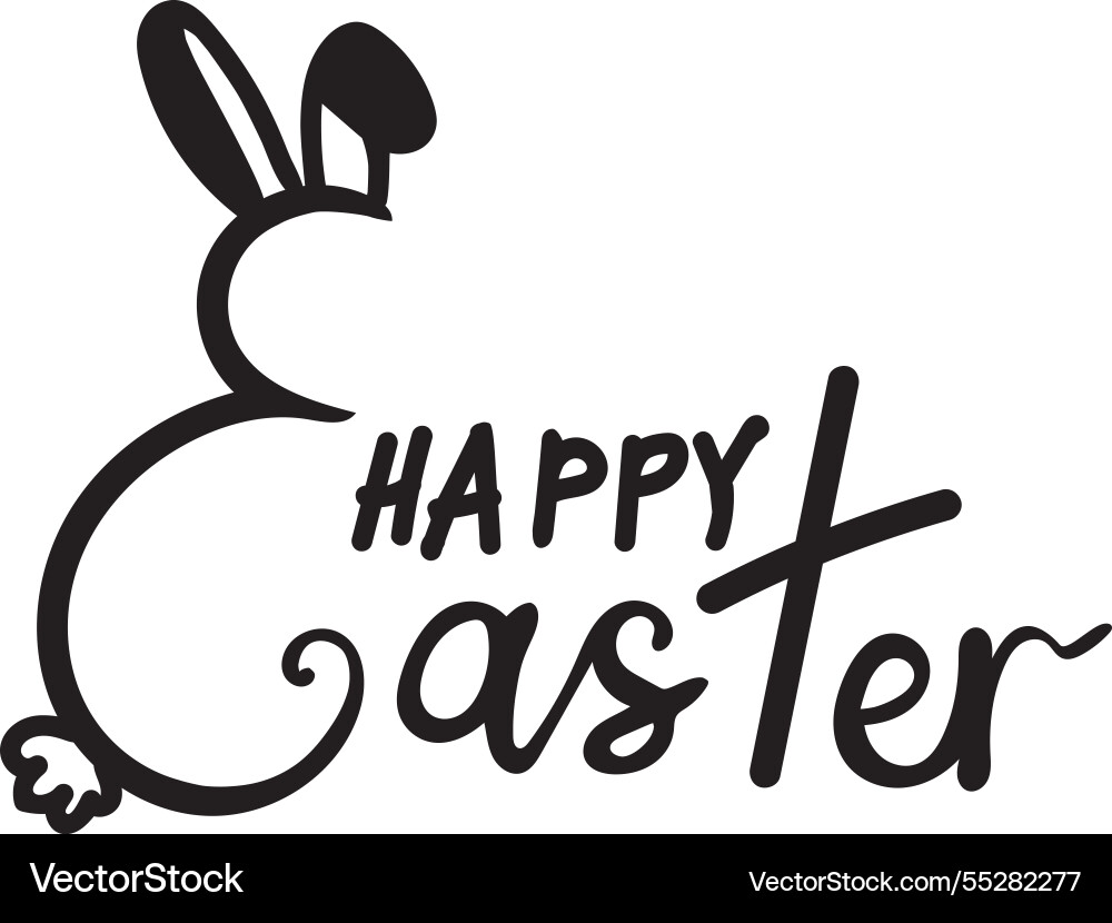 Cute Easter Bunny Celebration Royalty Free Vector Image