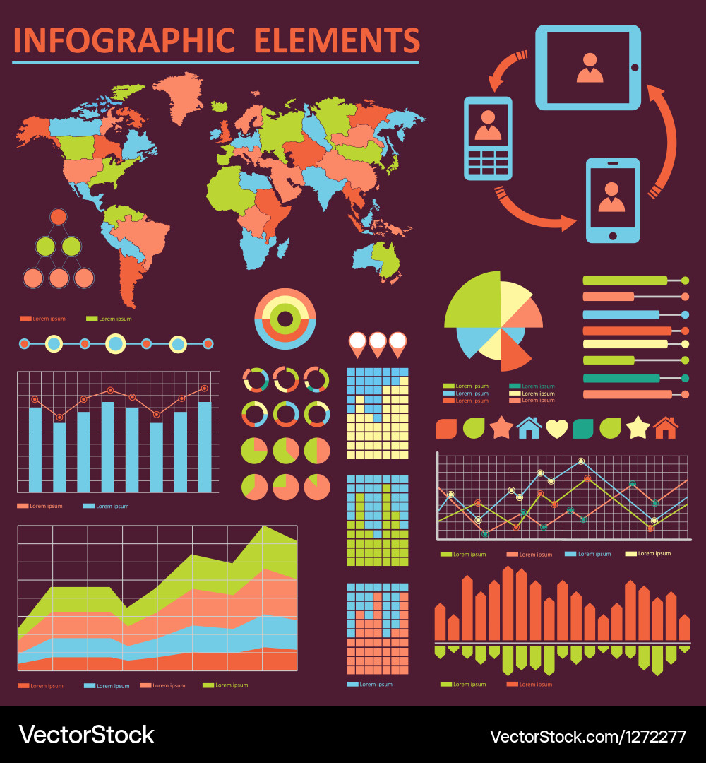 Data & Chart Collection vector image