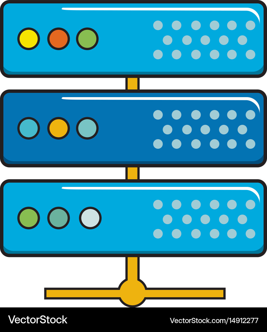 Digital router to connect data center vector image