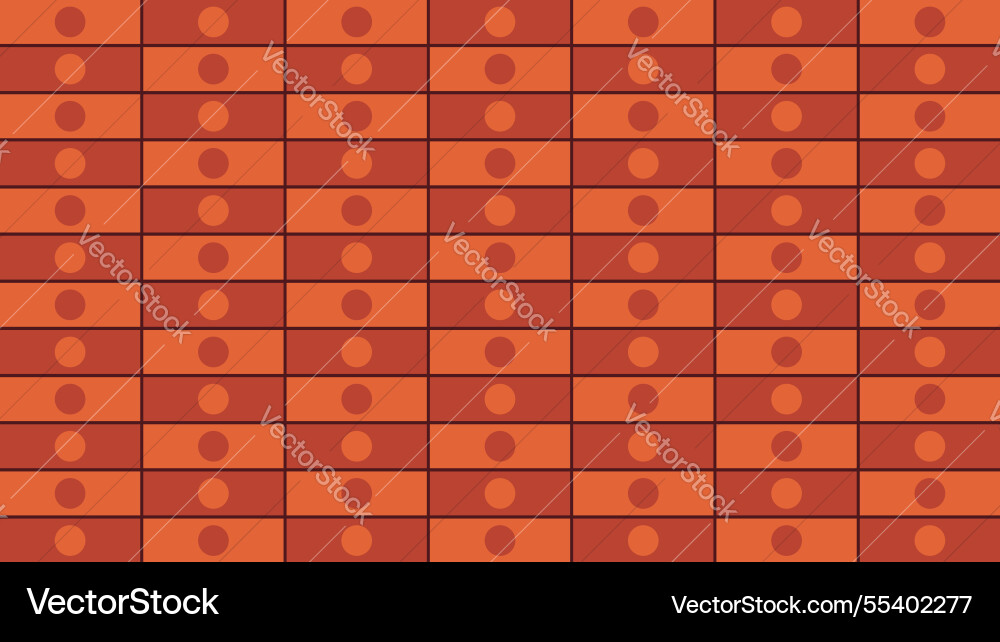 Geometric pattern with orange colors tiles dots vector image