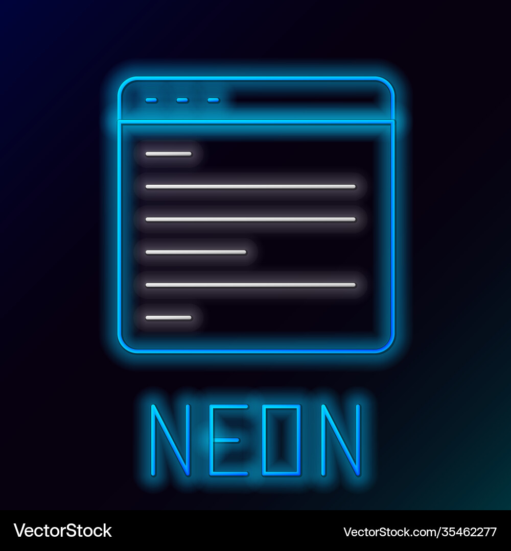 Glowing neon line computer api interface icon Glowing neon line computer api interface icon vector image