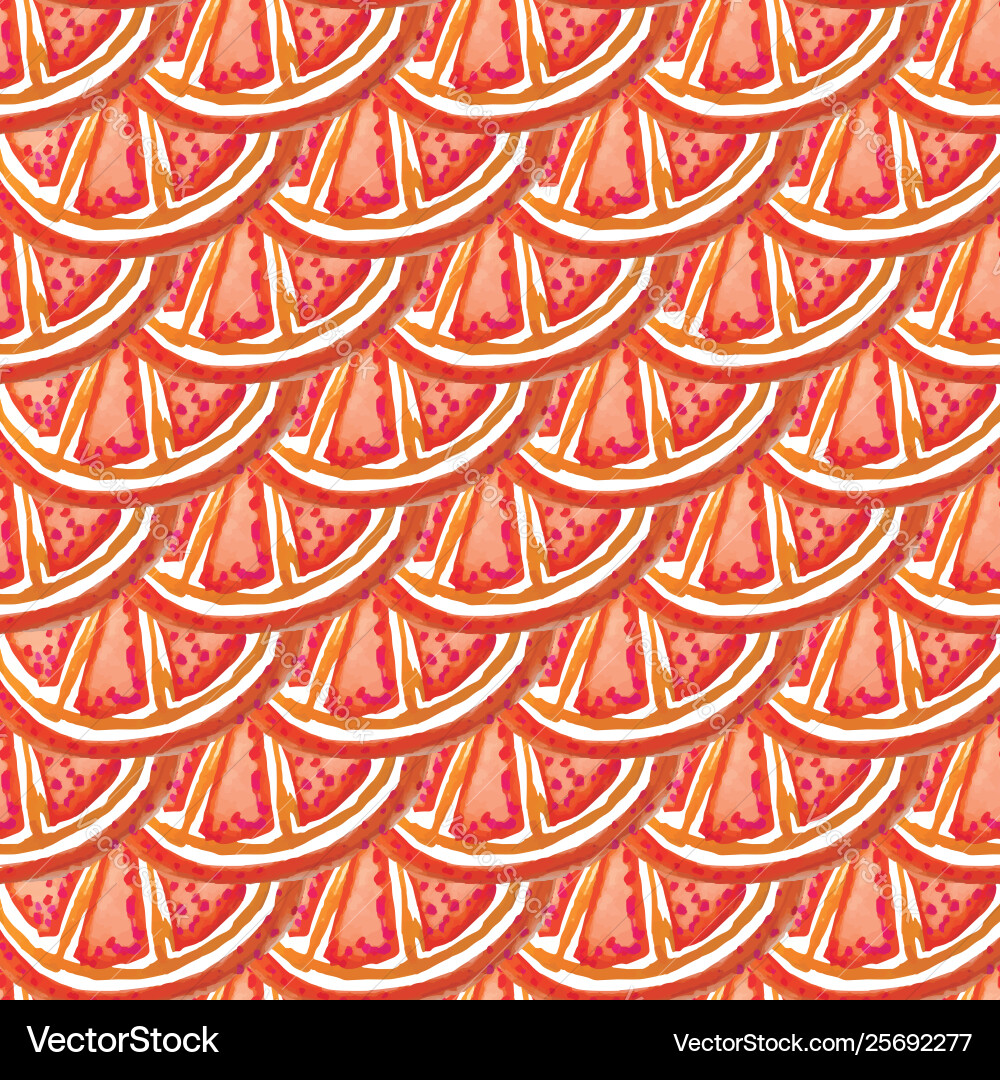Grapefruits seamless pattern repeat tile Vector Image