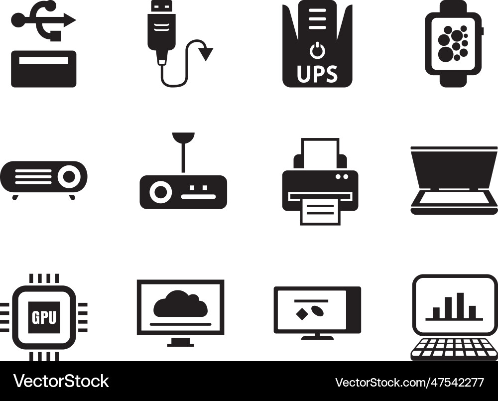Internet simple icons set Internet simple icons set vector image
