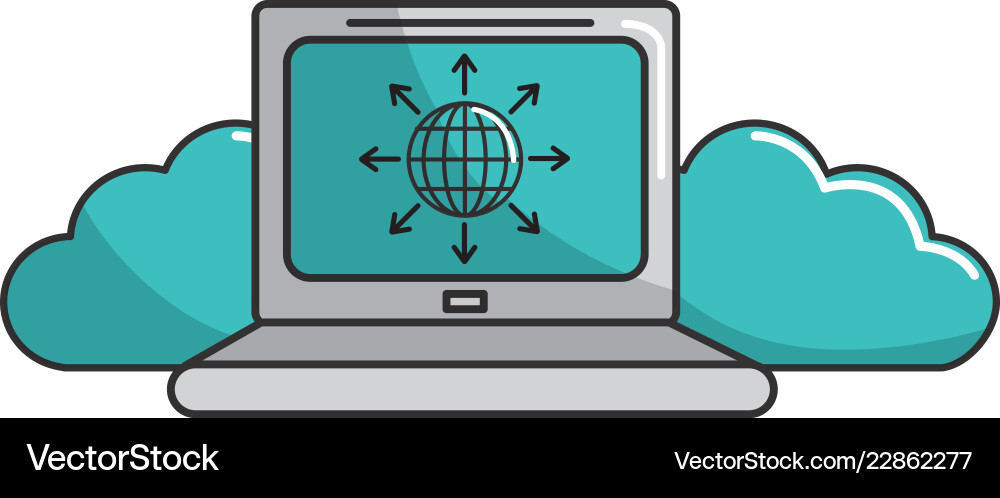 Isolated web hosting design Vector Image