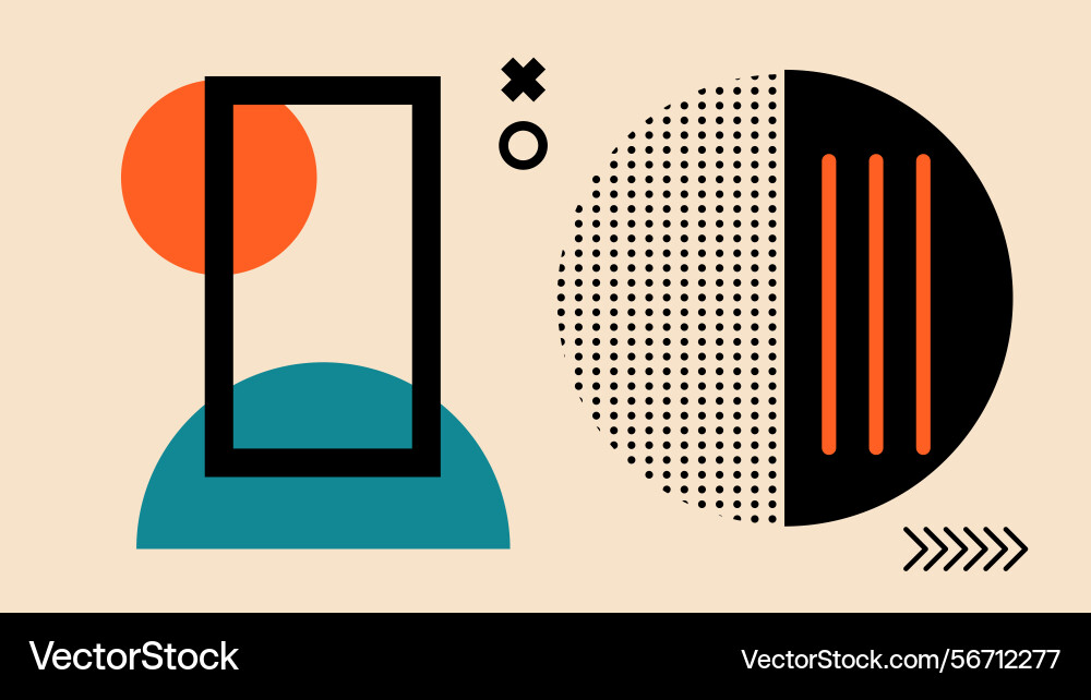 Modern abstract geometry with dots background Vector Image
