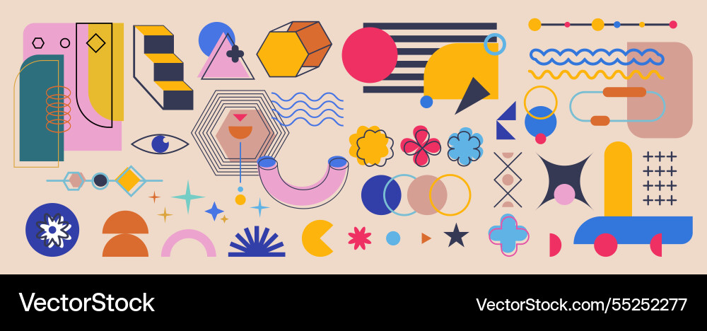 Pattern element design abstract geometric forms Pattern element design abstract geometric forms vector image