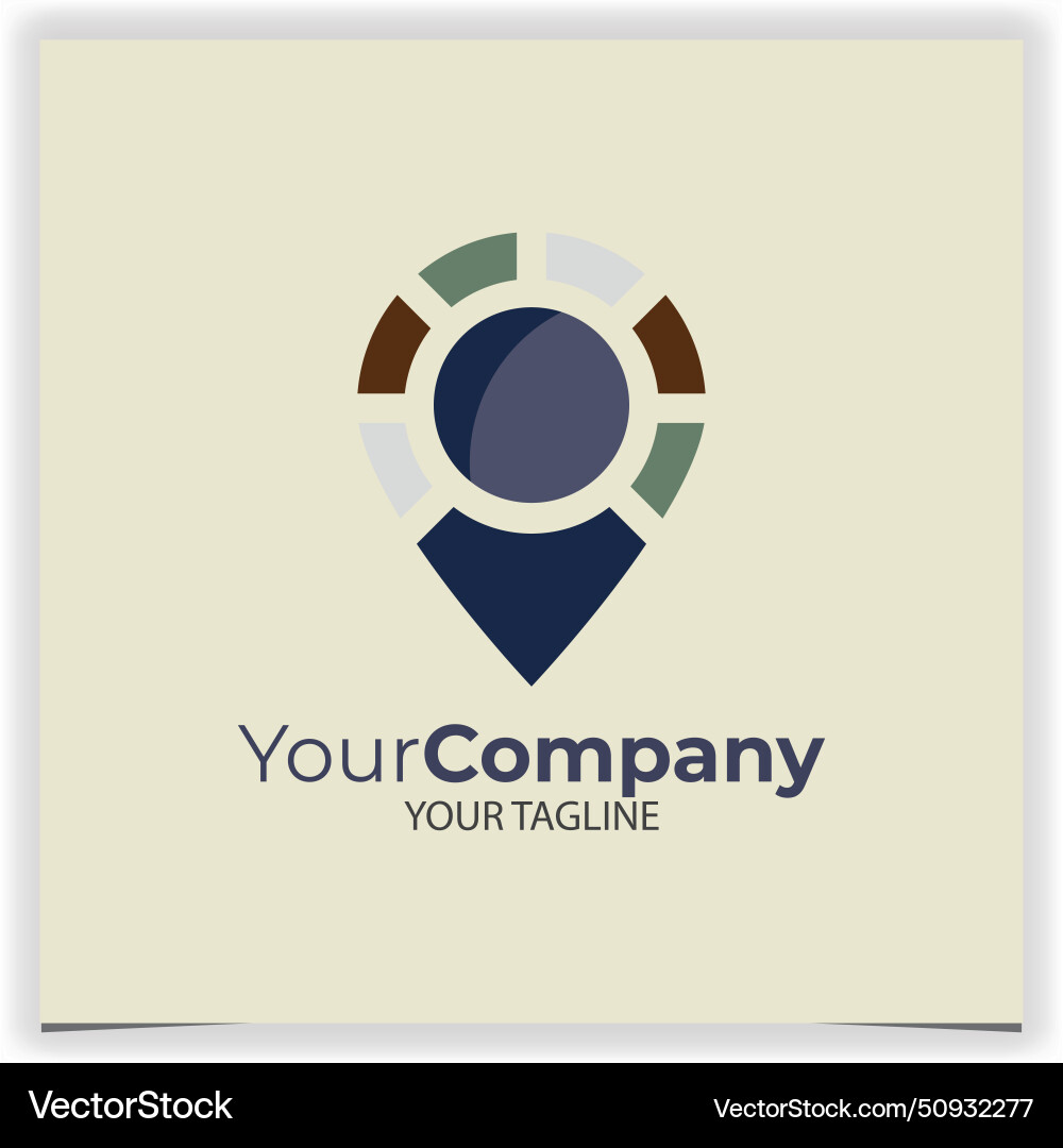 Pointer vintage logo design template Pointer vintage logo design template vector image