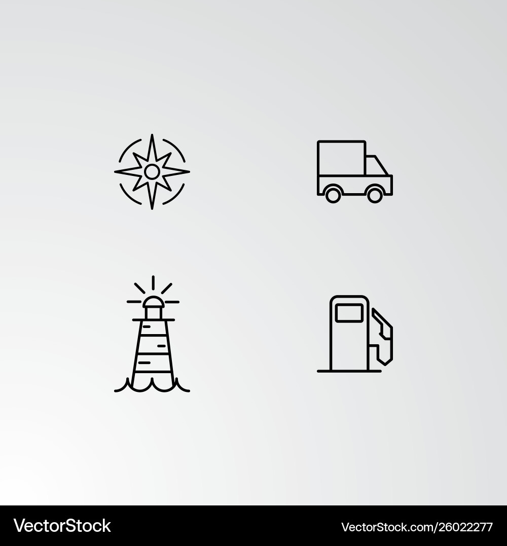 Set 4 perfect icons for navigation Vector Image
