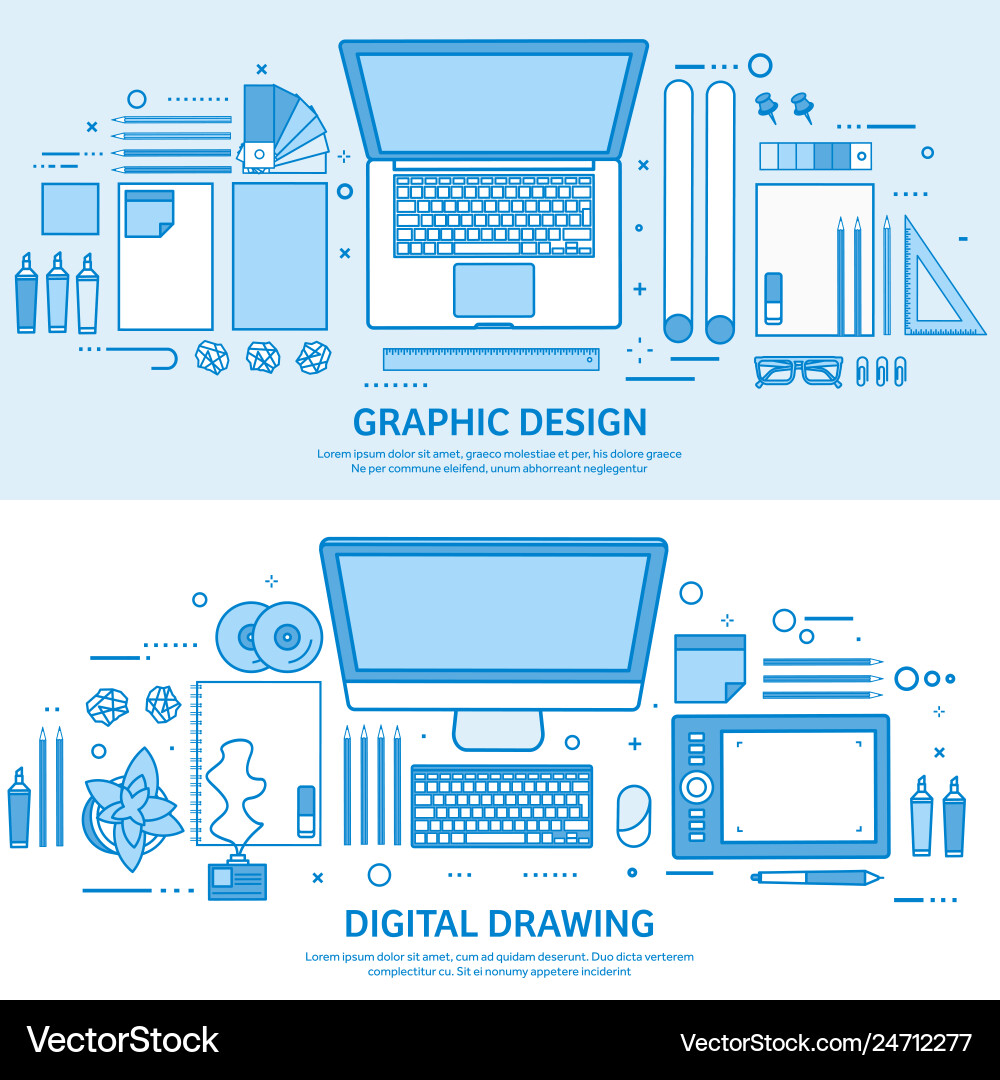 Web UI & Digital Workspace vector image