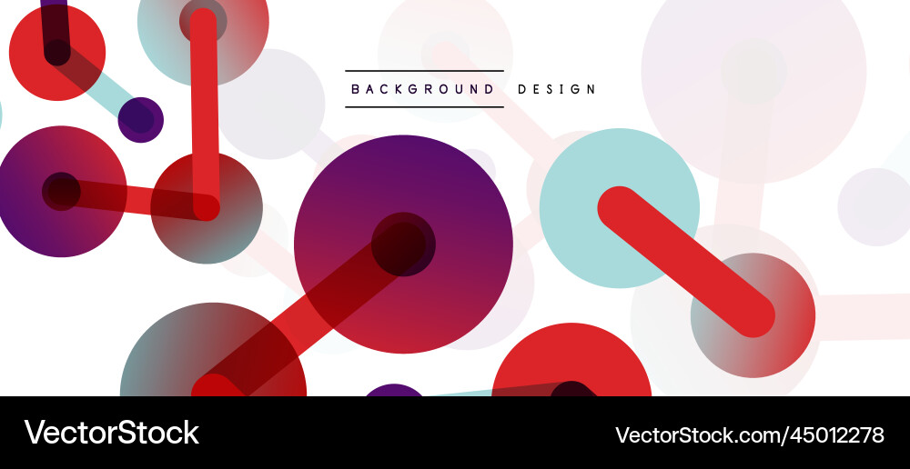 Abstract background round dots connected by lines Vector Image