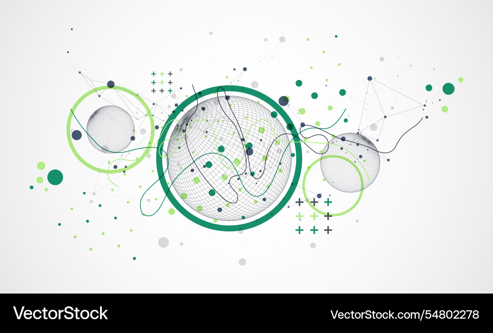 Abstract sphere background with plexus effect 3d Abstract sphere background with plexus effect 3d vector image