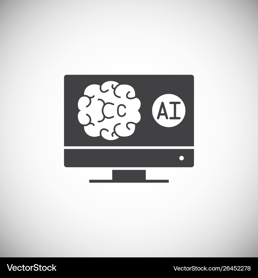 Artificial intelligence ai related icon Artificial intelligence ai related icon vector image