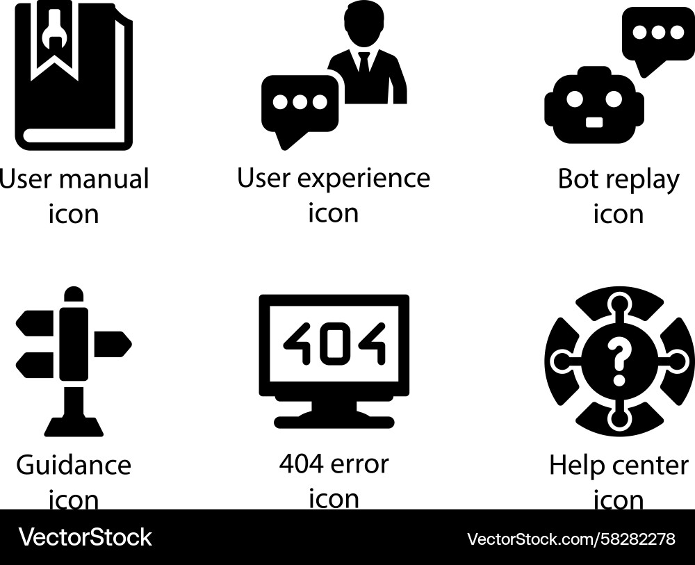 Bot User Manual & Support Vector Image