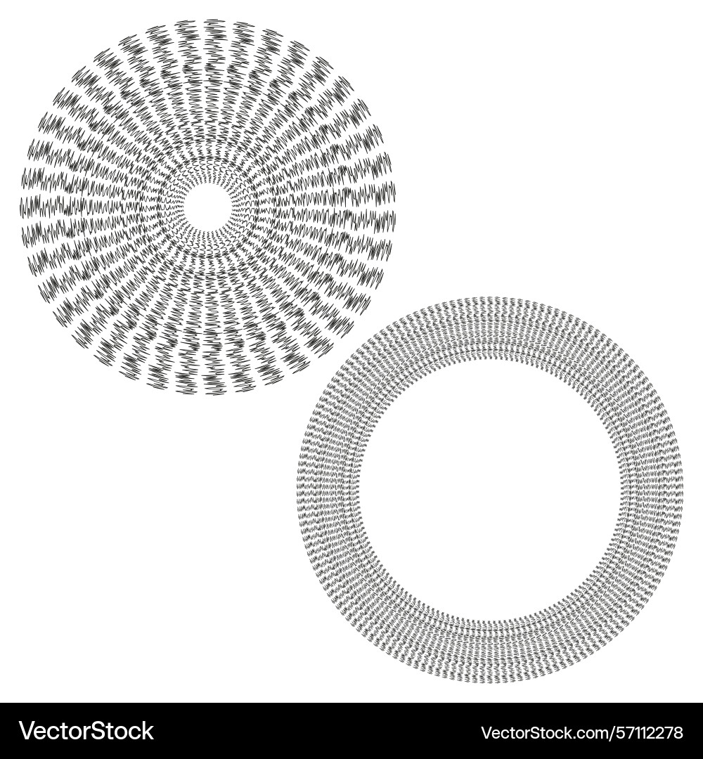 Circular line pattern radial spiral element Circular line pattern radial spiral element vector image
