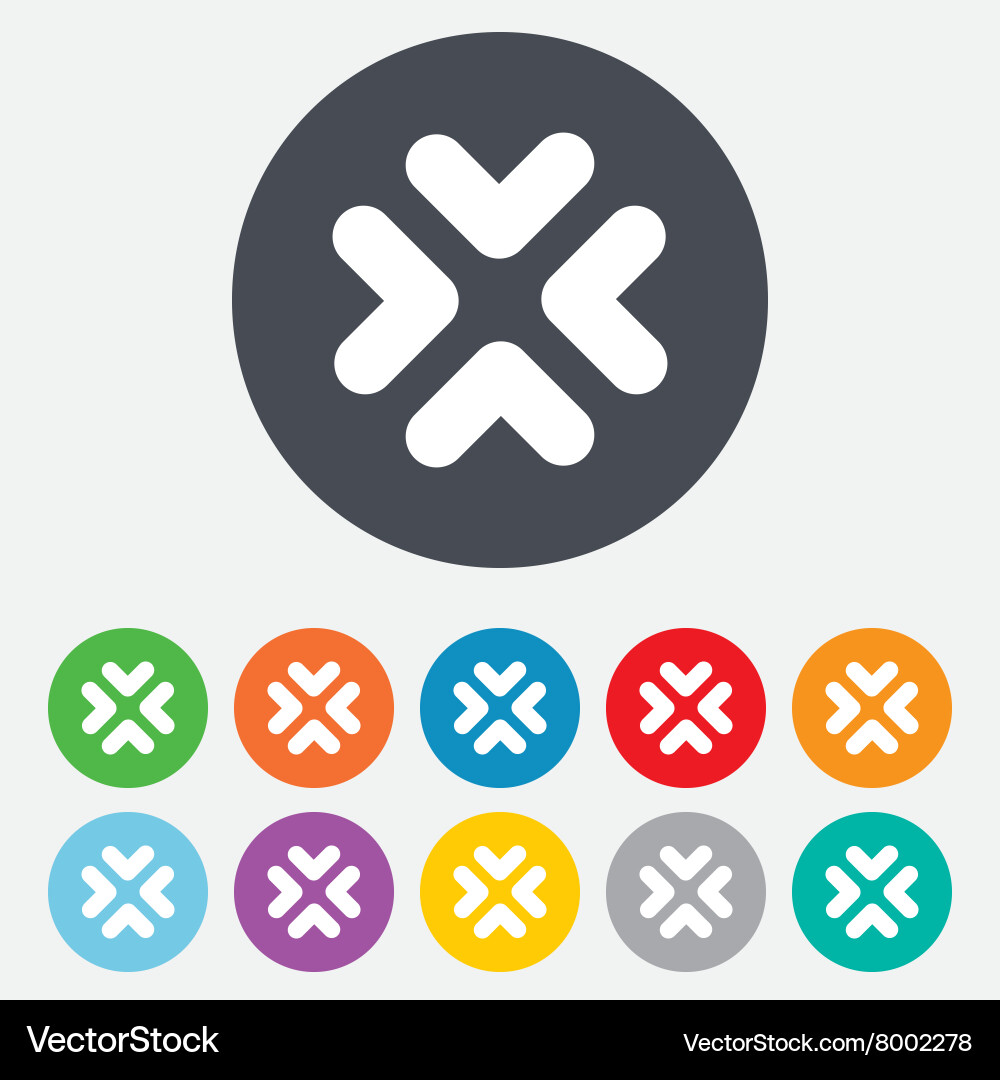 Enlarge or resize icon full screen extend vector image