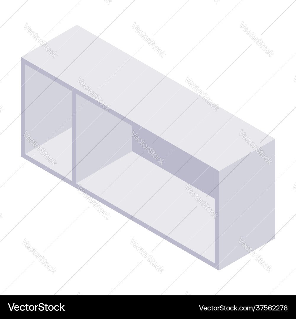 Isometric Bookshelf Display Case vector image