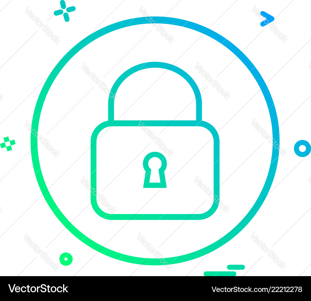 Lock basic icon design Lock basic icon design vector image