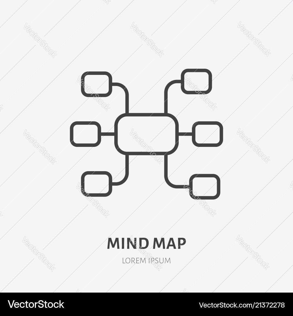 Mind Map Brainstorming Project vector image