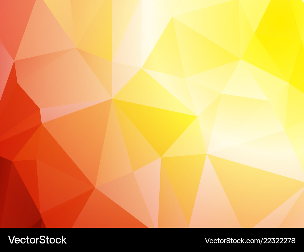 Red and Yellow Triangular Background vector image