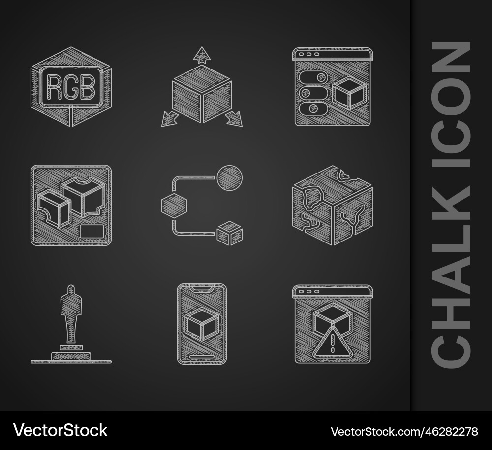 Set isometric cube 3d printer software model Set isometric cube 3d printer software model Vector Image