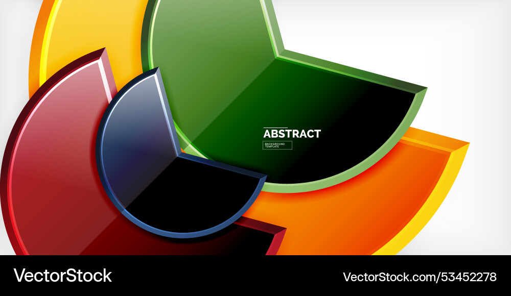 Trendy round shapes with triangular angle design Trendy round shapes with triangular angle design Vector Image