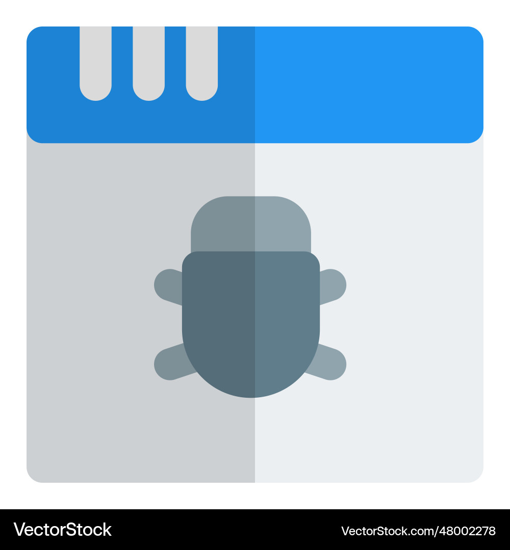 Virus on the website or a ui bug vector image