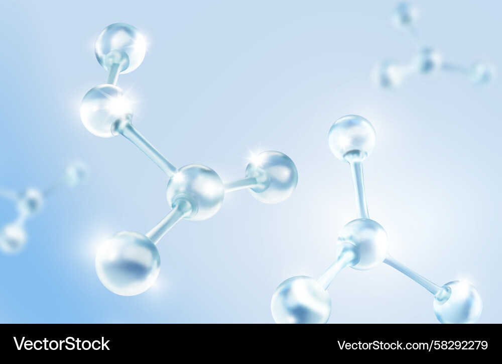 3D Molecular Structures - Science Background Vector Image