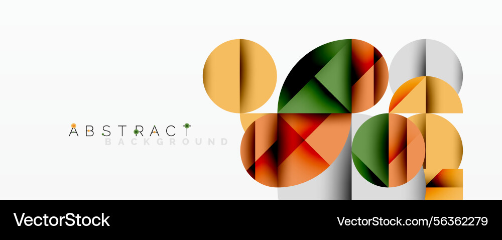 Abstract geometric shapes overlap creating Vector Image