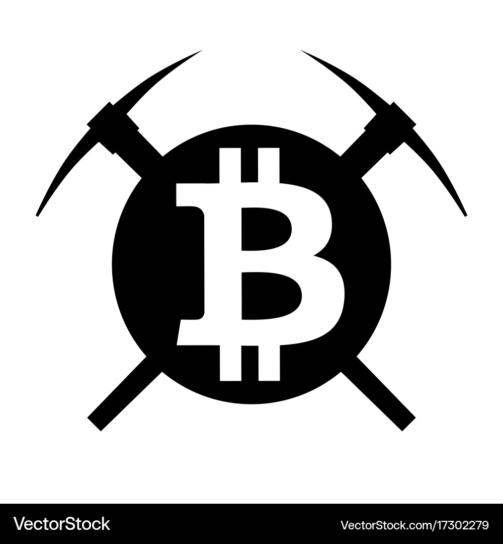 Bitcoin Mining Symbol vector image