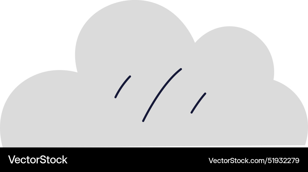 Cloud hand drawn Royalty Free Vector Image - VectorStock