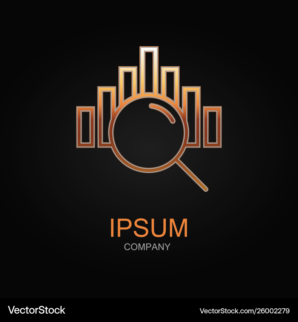 Data analysis icon design logo element Data analysis icon design logo element vector image