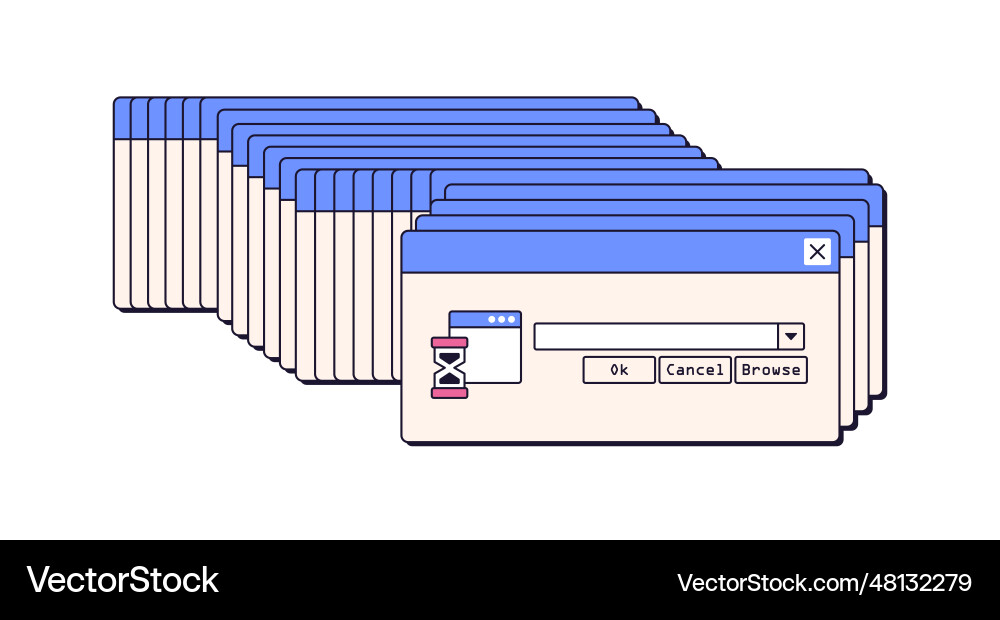 Dialogfenster Fehler auf abgestürztem Gefriercomputer Dialogfenster Fehler auf abgestürztem Gefriercomputer vektorbild