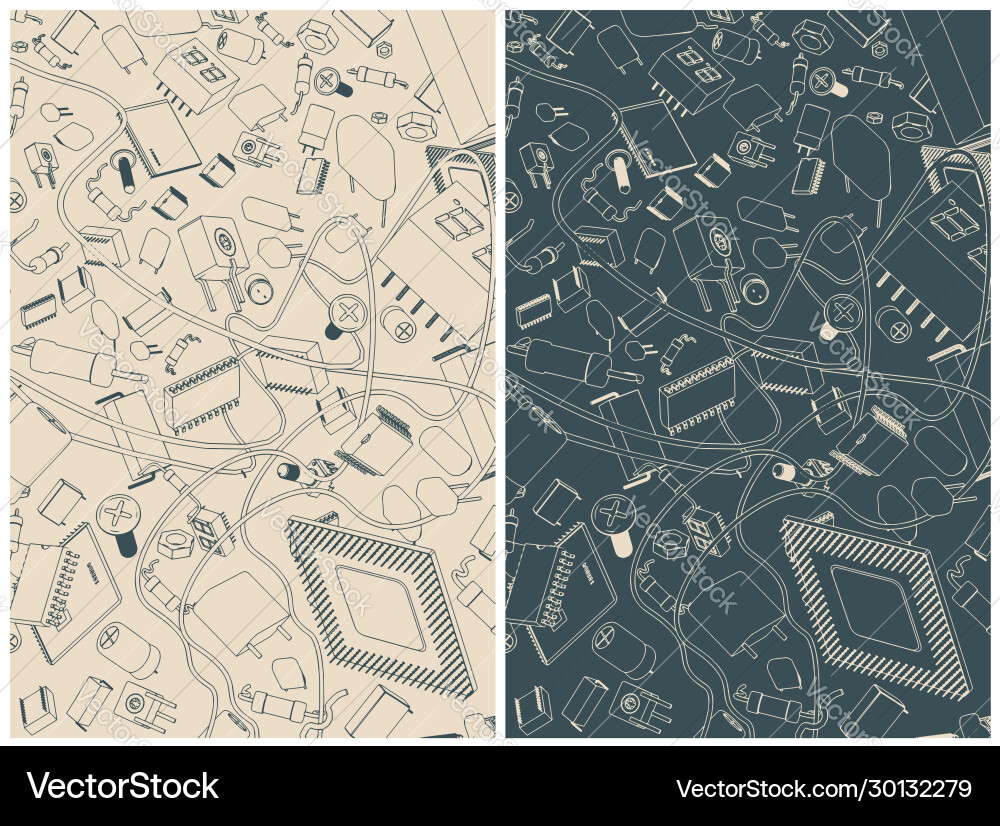 Electronic Circuitry Patterns vector image