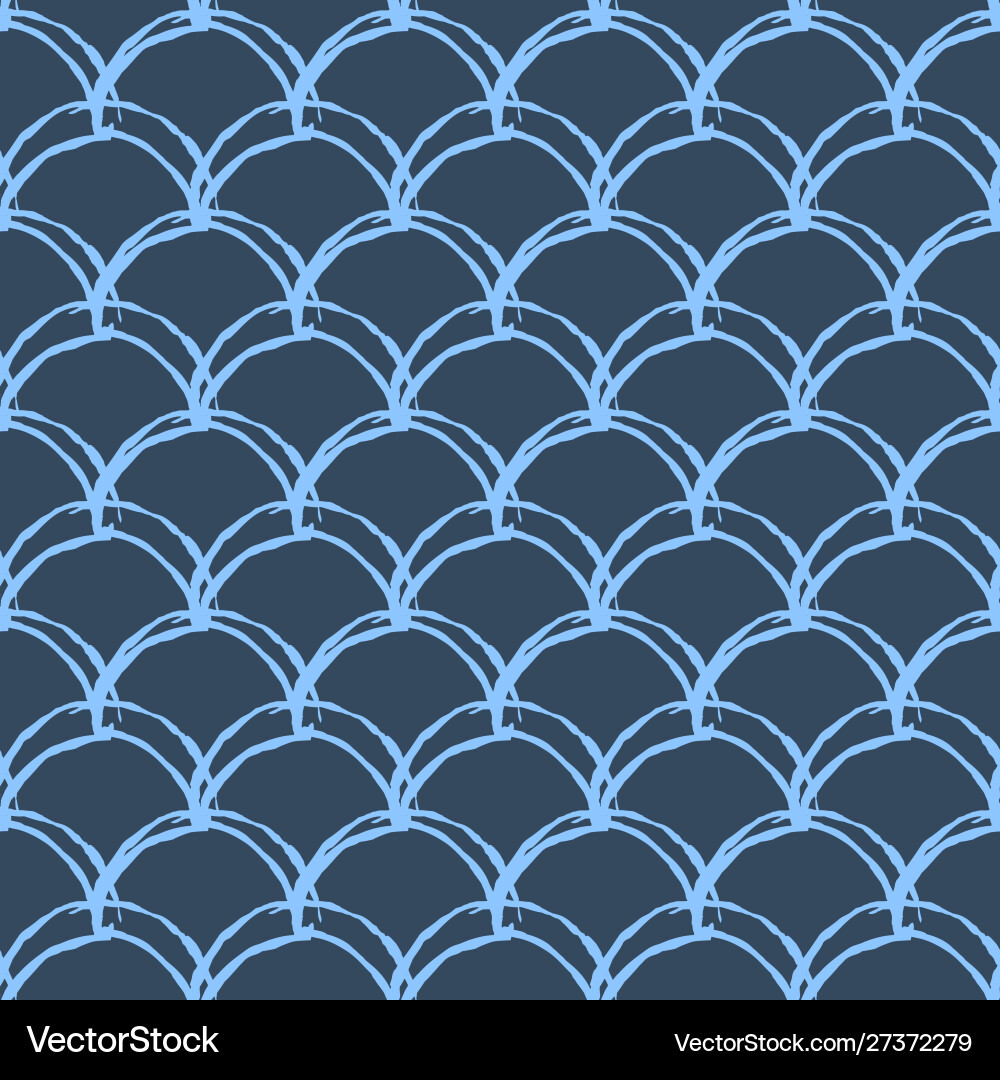 Fish scale seamless pattern Vector Image