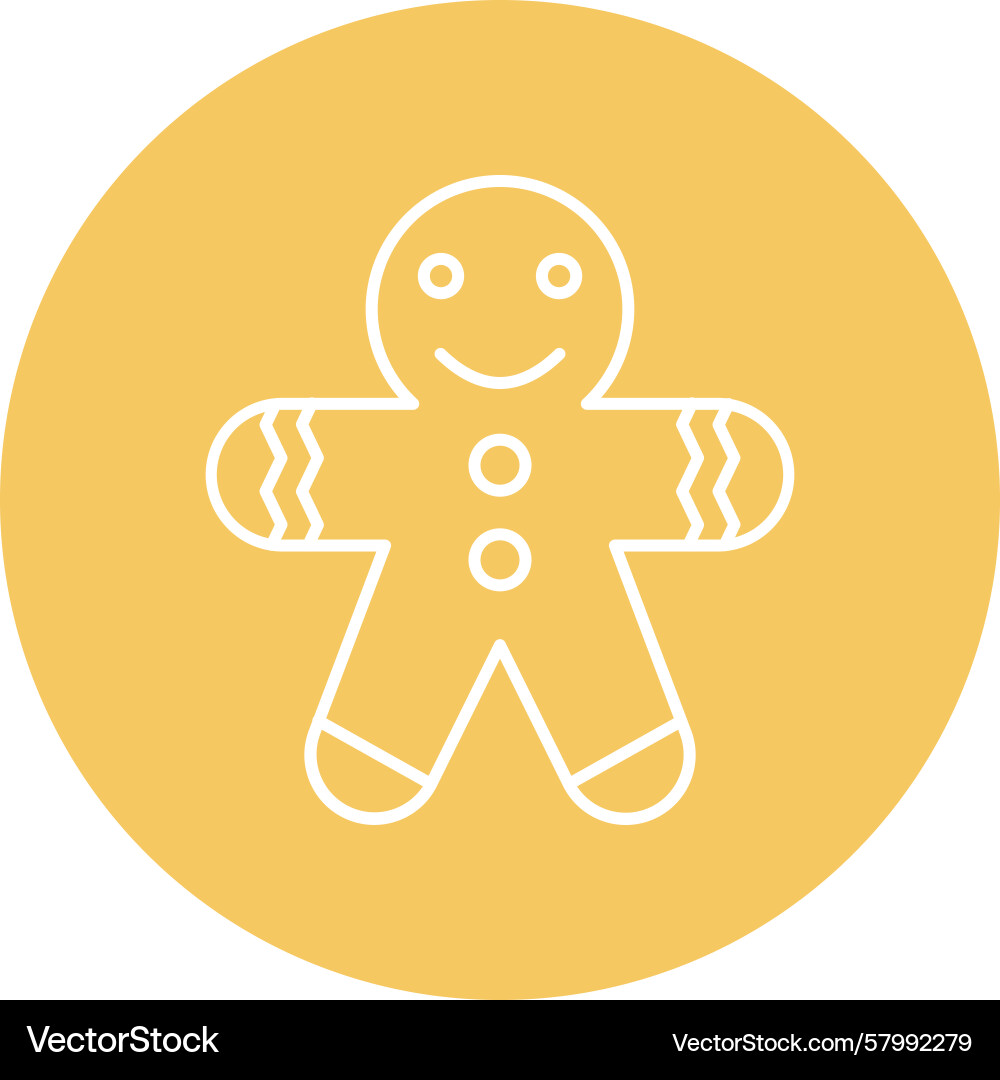 Gingerbread line multi circle Vector Image