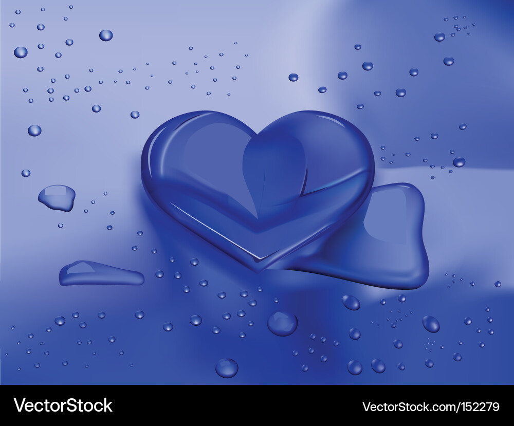 Heart droplet Vector Image