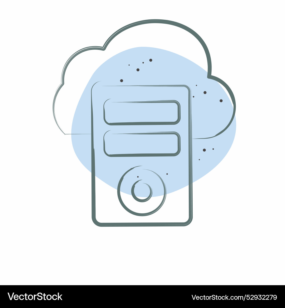 Icon cloud database related to network symbol Icon cloud database related to network symbol vector image
