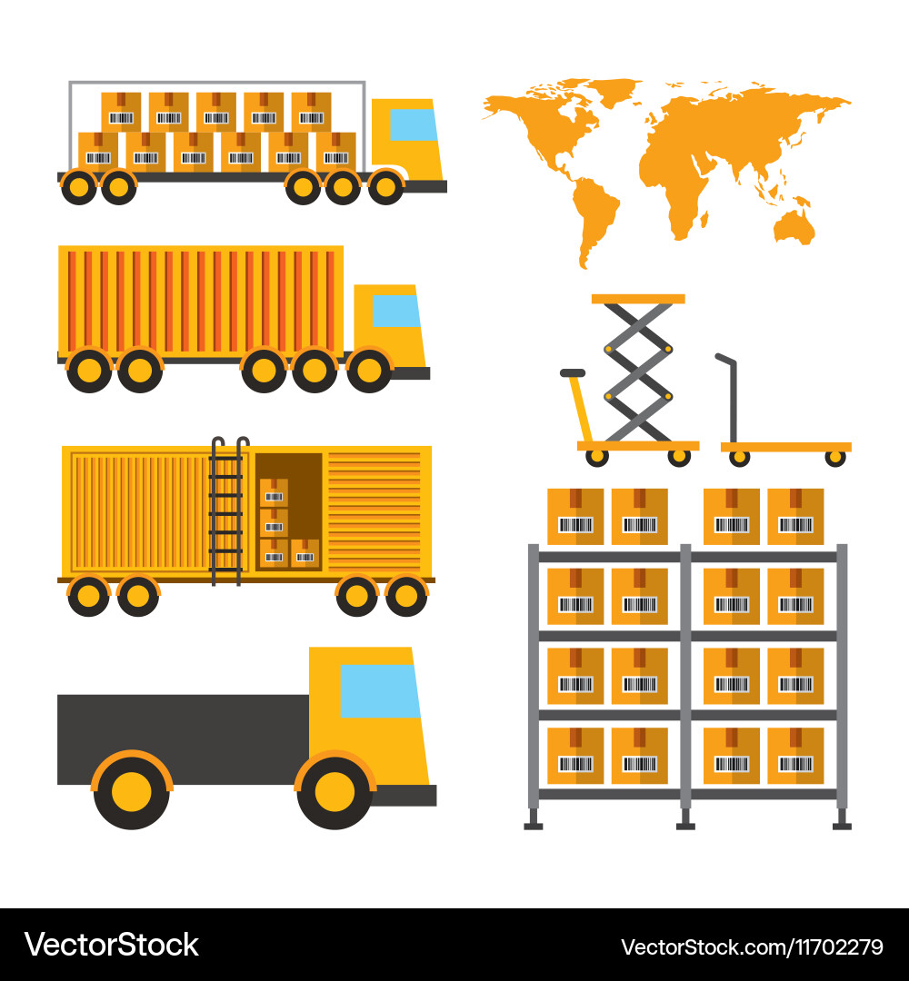 Import and export design vector image