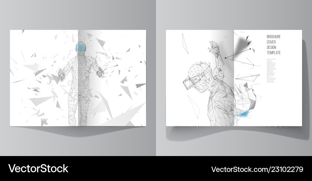 Layout of two a4 format cover mockups Layout of two a4 format cover mockups vector image