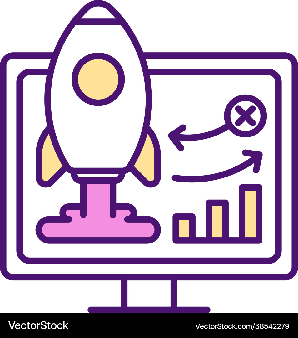 Modern space systems rgb color icon Modern space systems rgb color icon vector image