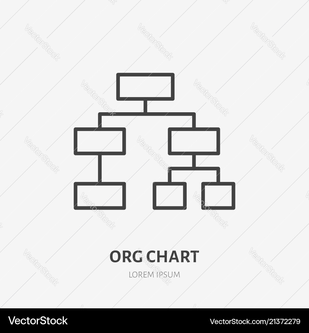 Organization Chart Icon - Data Visualization vector image