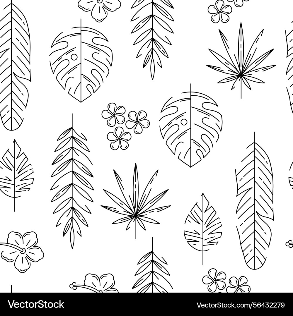 Pattern with stylized palm leaves decorative Pattern with stylized palm leaves decorative Vector Image
