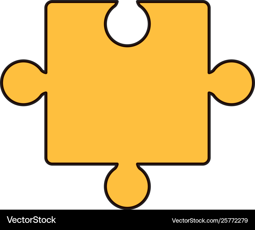 Puzzle game piece solution icon Puzzle game piece solution icon vector image