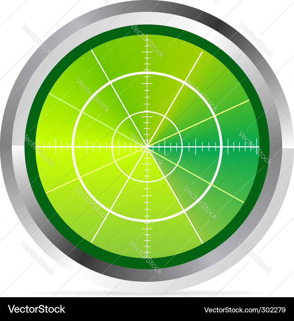 Radar Display Monitor Vector Image