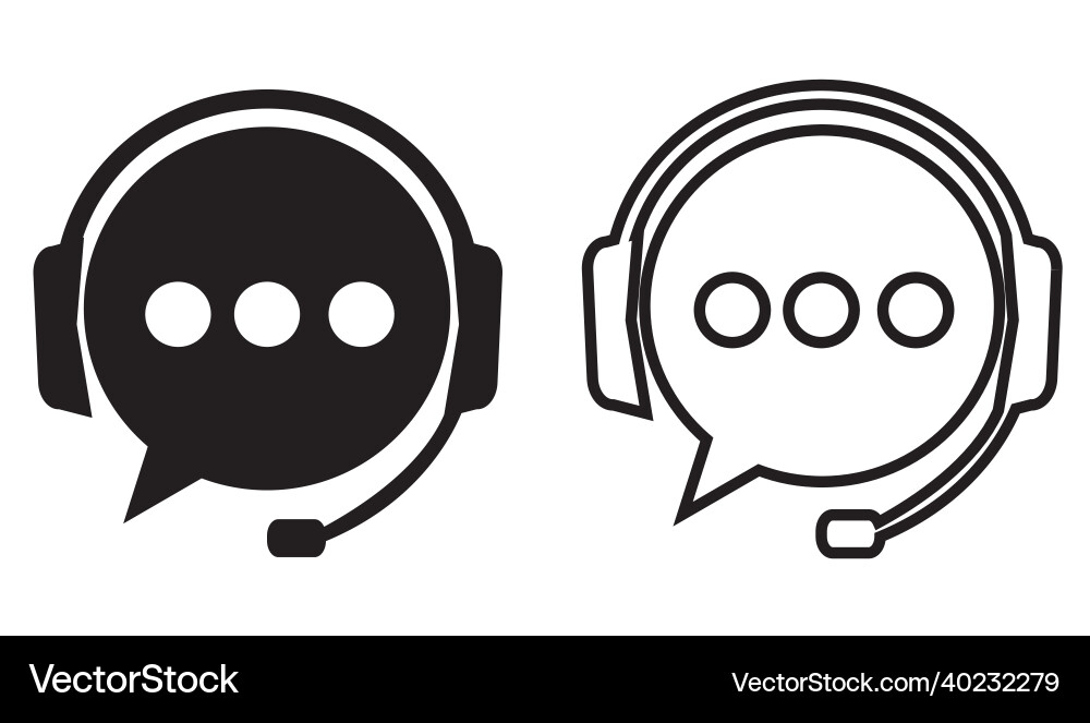 Support with speech bubble on white background Vector Image