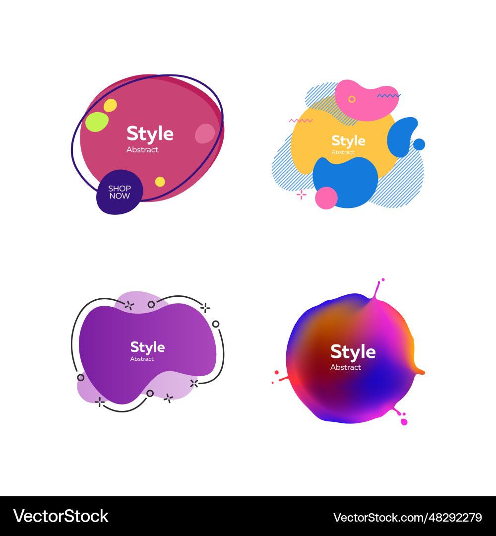 Trendy minimal abstract design elements Trendy minimal abstract design elements vector image