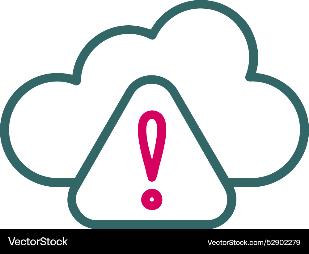 Warning cloud computing icon design vector image